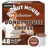 Donut House Collection, Donut House Coffee, Single-Serve Keurig K-Cup Pods, Light Roast, 48 Count (2 Boxes of 24 Pods)