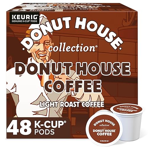 Donut House Collection, Donut House Coffee, Single-Serve Keurig K-Cup Pods, Light Roast, 48 Count (2 Boxes of 24 Pods)