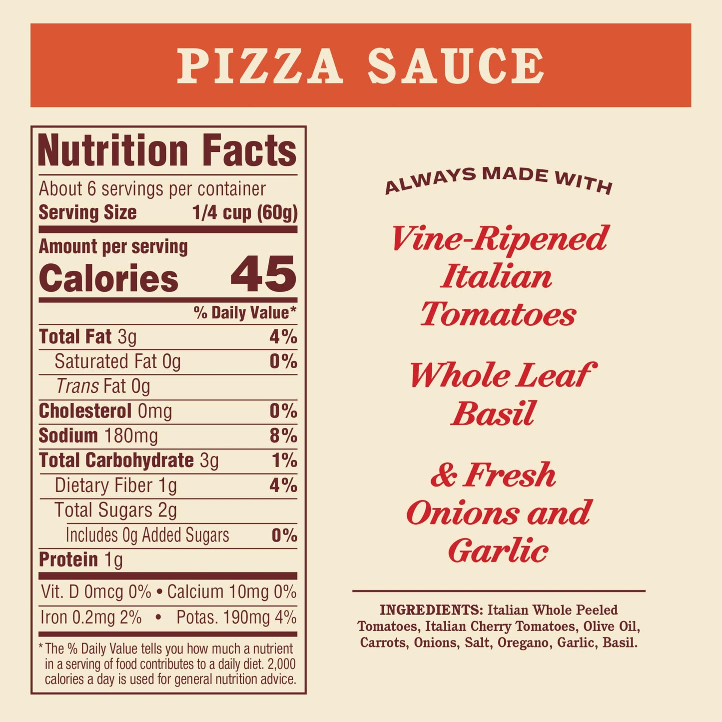 Rao's Homemade Classic Pizza Sauce Made with Italian Tomatoes, 12.3 oz