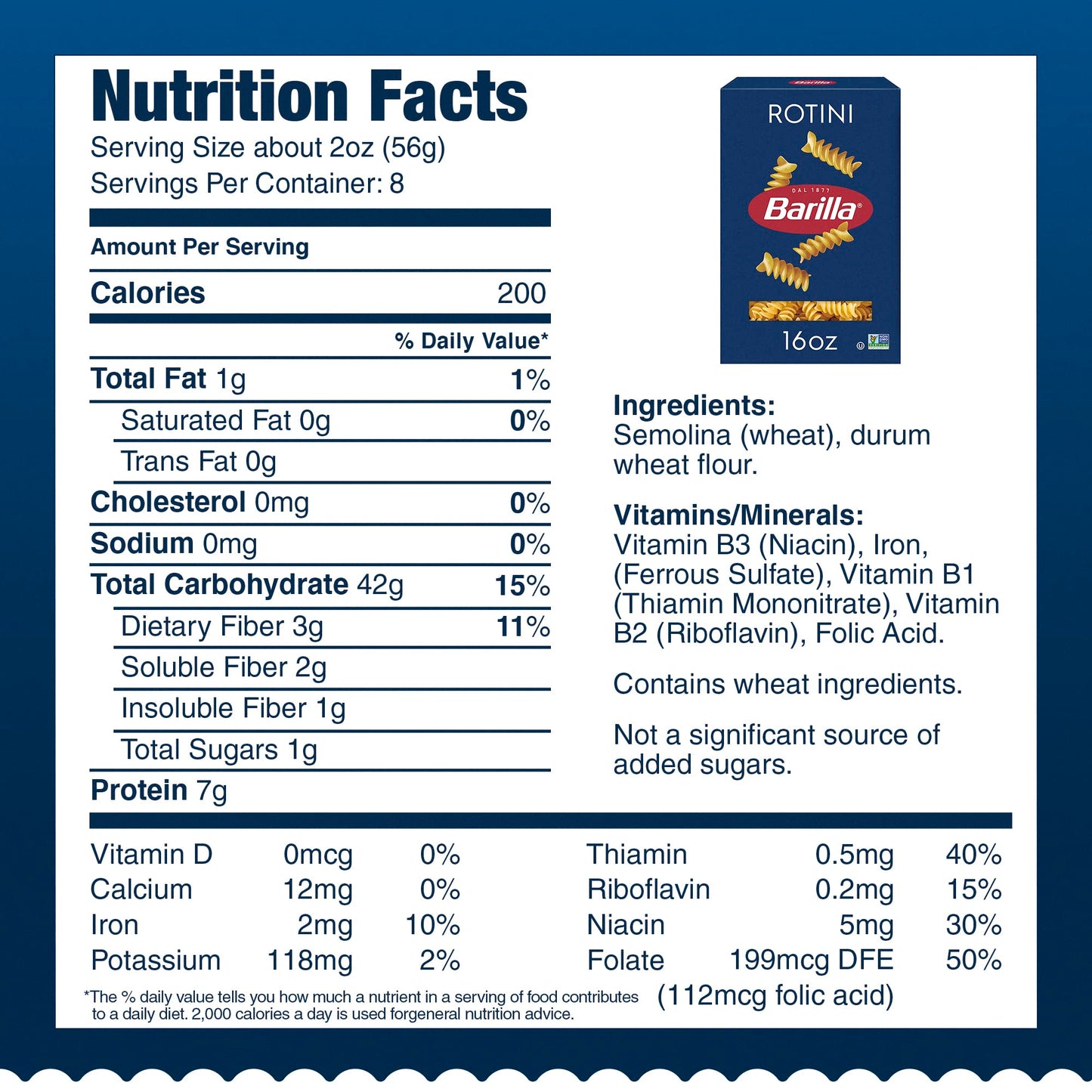 Barilla Rotini Pasta, 16 oz. Box (Pack of 12) - Non-GMO, Made with Durum Wheat Semolina - Kosher Certified