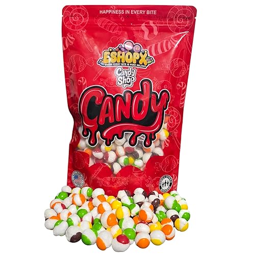 EShopX Freeze Dried Candy - 1 pound Bag Premium Freeze-Dried Crunchy Candy with Bursting Fruity Taste (16 oz, Original Rainbow) - Perfect for Gifting