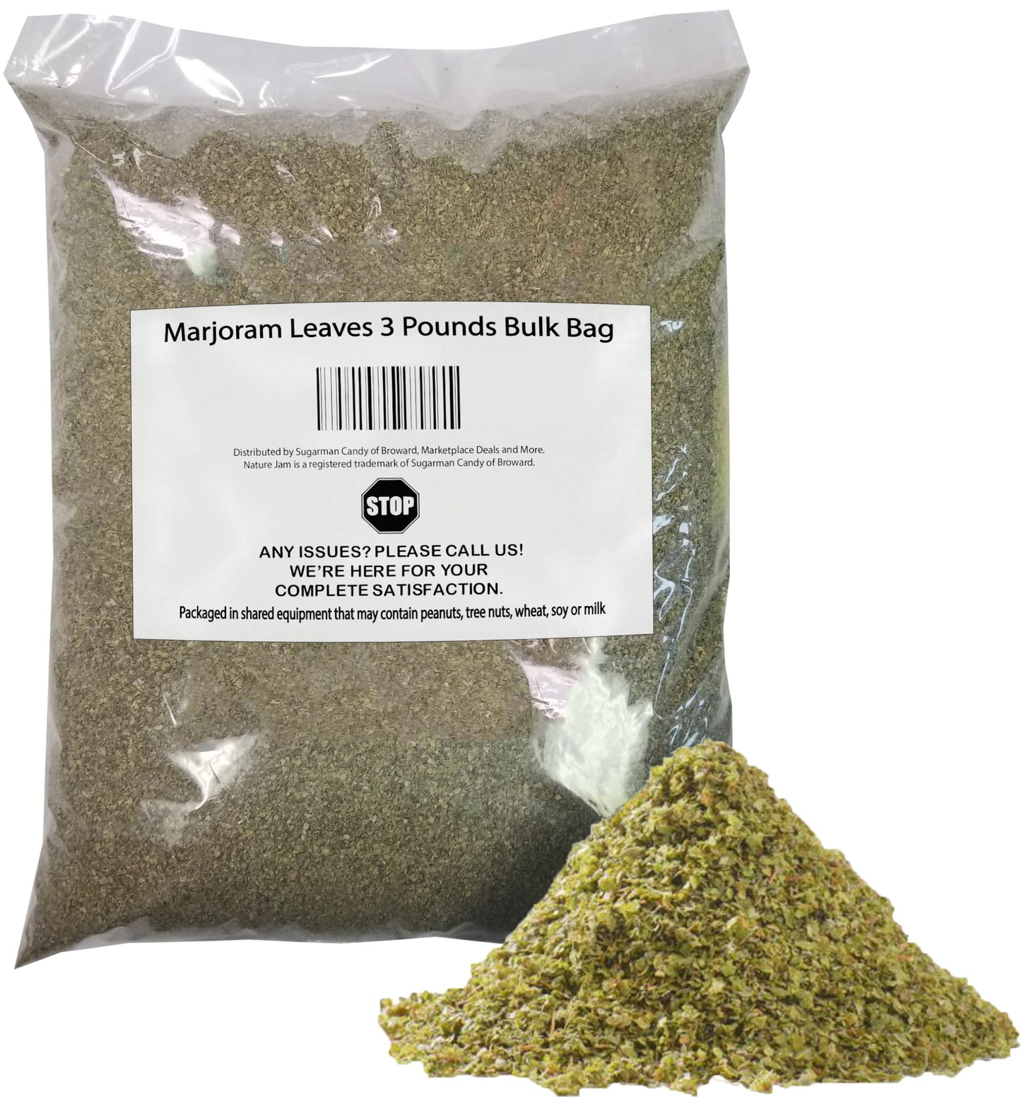 Marjoram Leaves 3 Pounds Bulk Bag