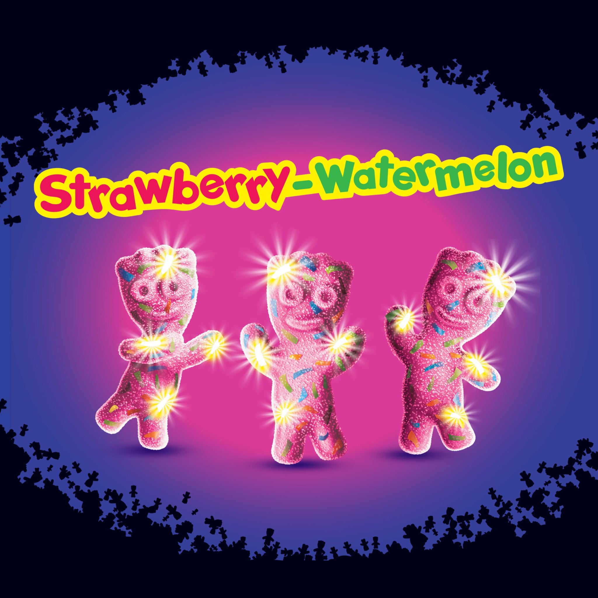 SOUR PATCH KIDS Glow Ups Strawberry-Watermelon Soft & Chewy Gummy Candy, Bulk Candy, King Size, 18-2.99 oz Bags