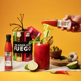 The Good Hurt Fuego, Hot Sauce Sampler Gift Set in Metallic Packaging, Flavors Includes Habanero, Ghost Pepper, Smoky Bourbon, Hot Sauce Variety Pack