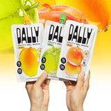 Dally Variety Pack [Mango, Peach & Apple] Drinkable Konjac Jelly 10 Pouches | 10-Calorie Keto, Gluten Free, Sugar Free Korean Fruit Snack | Prebiotics