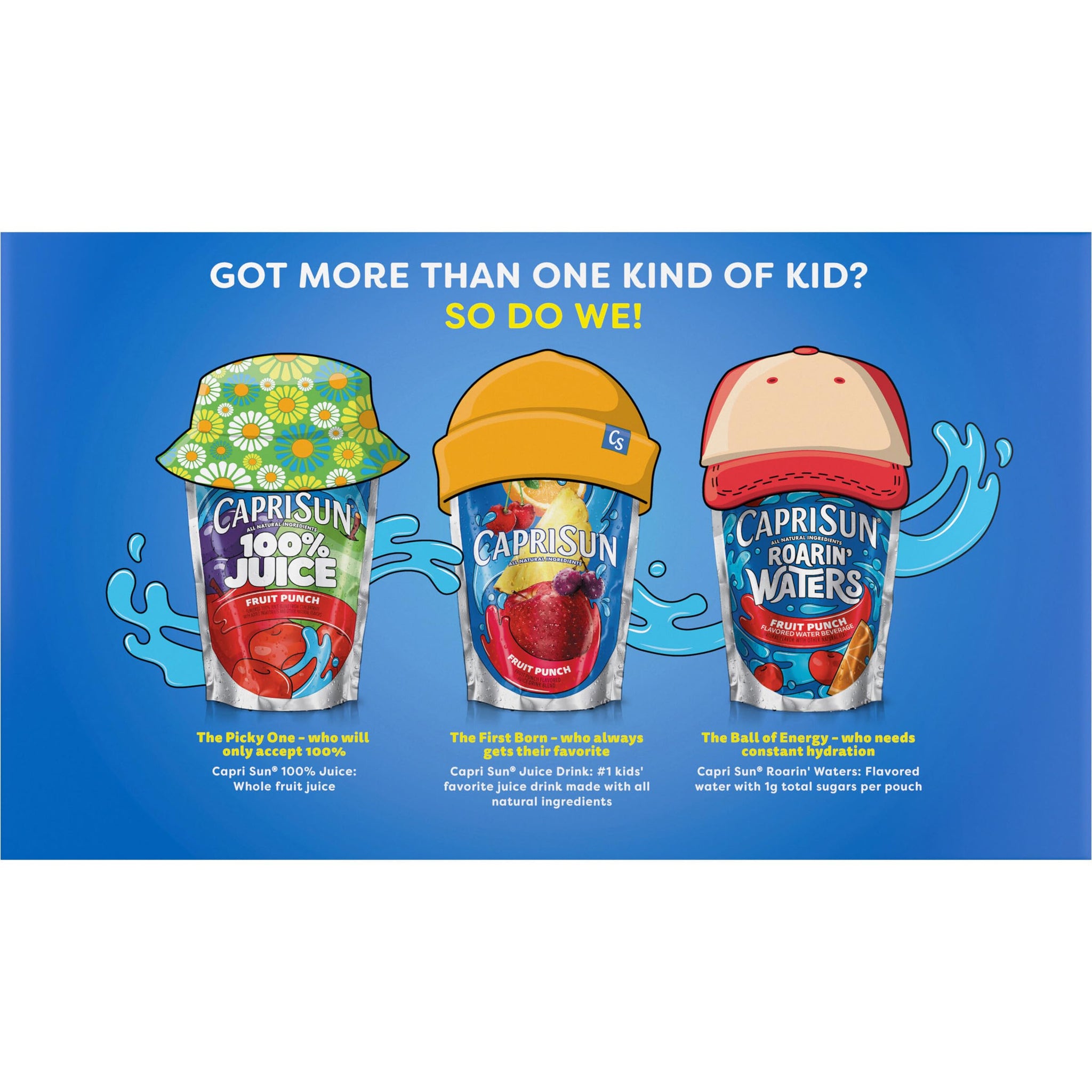 Capri Sun Mountain Cooler Mixed Fruit Naturally Flavored Juice Drink (10 ct Box, 6 fl oz Pouches)