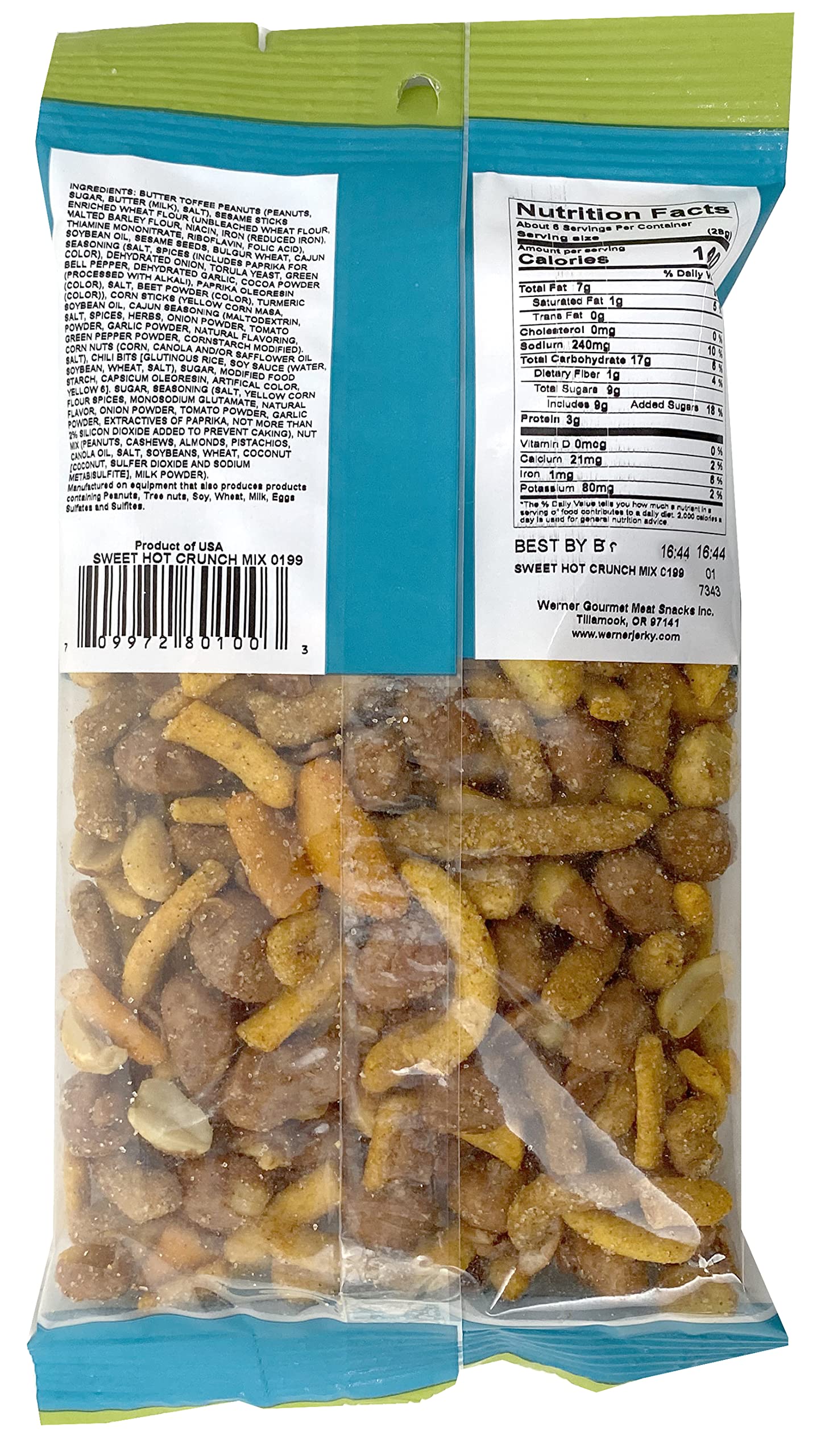 Werner Snacks Sweet Hot Crunch Mix - Spicy Sweet Snack Mix Value Size 5 Ounces (Pack of 6)