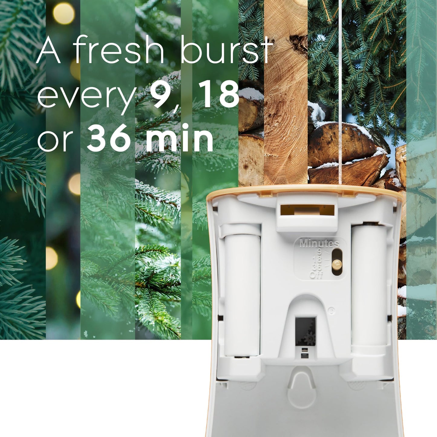 Glade Automatic Spray Refill, Air Freshener for Home and Bathroom, Twinkling Pine & Cedar, 6.2 Oz