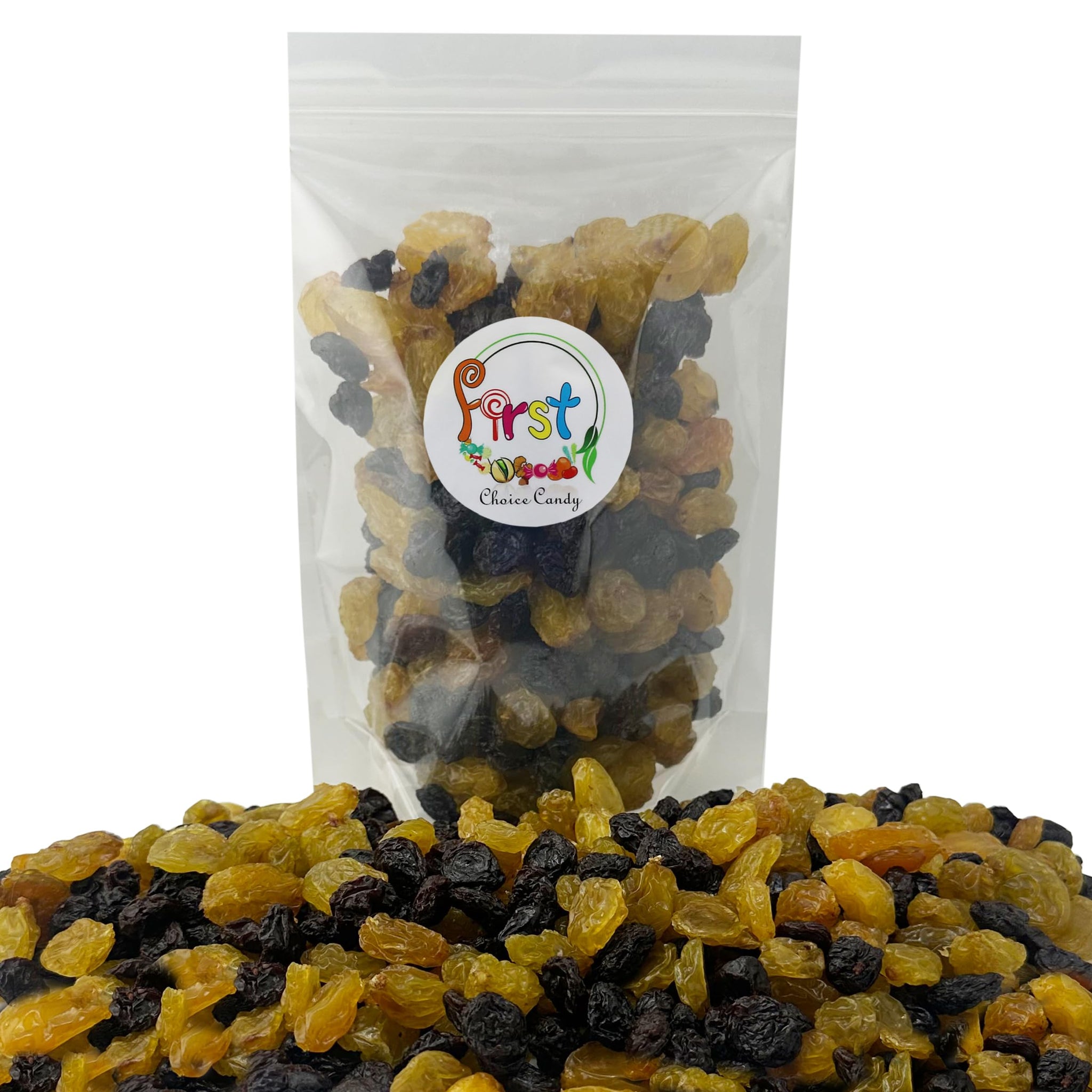 FirstChoiceCandy Jumbo Seedless Raisins Great Snacks (Mix Golden & Black, 2 Pound)
