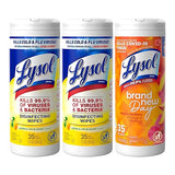 Lysol Disinfectant Wipes, Multi-Surface Antibacterial Wipes for Disinfecting and Cleaning, Mixed Fragrance pack containing Lemon & Lime Blossom (2
