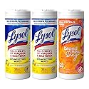 Lysol Disinfectant Wipes, Multi-Surface Antibacterial Wipes for Disinfecting and Cleaning, Mixed Fragrance pack containing Lemon & Lime Blossom (2