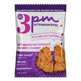3PM Afternoon Bites Cranberry Flaxseed Functional Cookies, with Postbiotics and 5g of Protein, box of 12 individually wrapped cookies