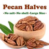 Food to Live - Pecan Halves, 1.5 Pounds Raw Pecan Nuts, Large Size, Unsalted, Unsweetened, Vegan, Kosher, Shelled, Bulk. Good source of Magnesium
