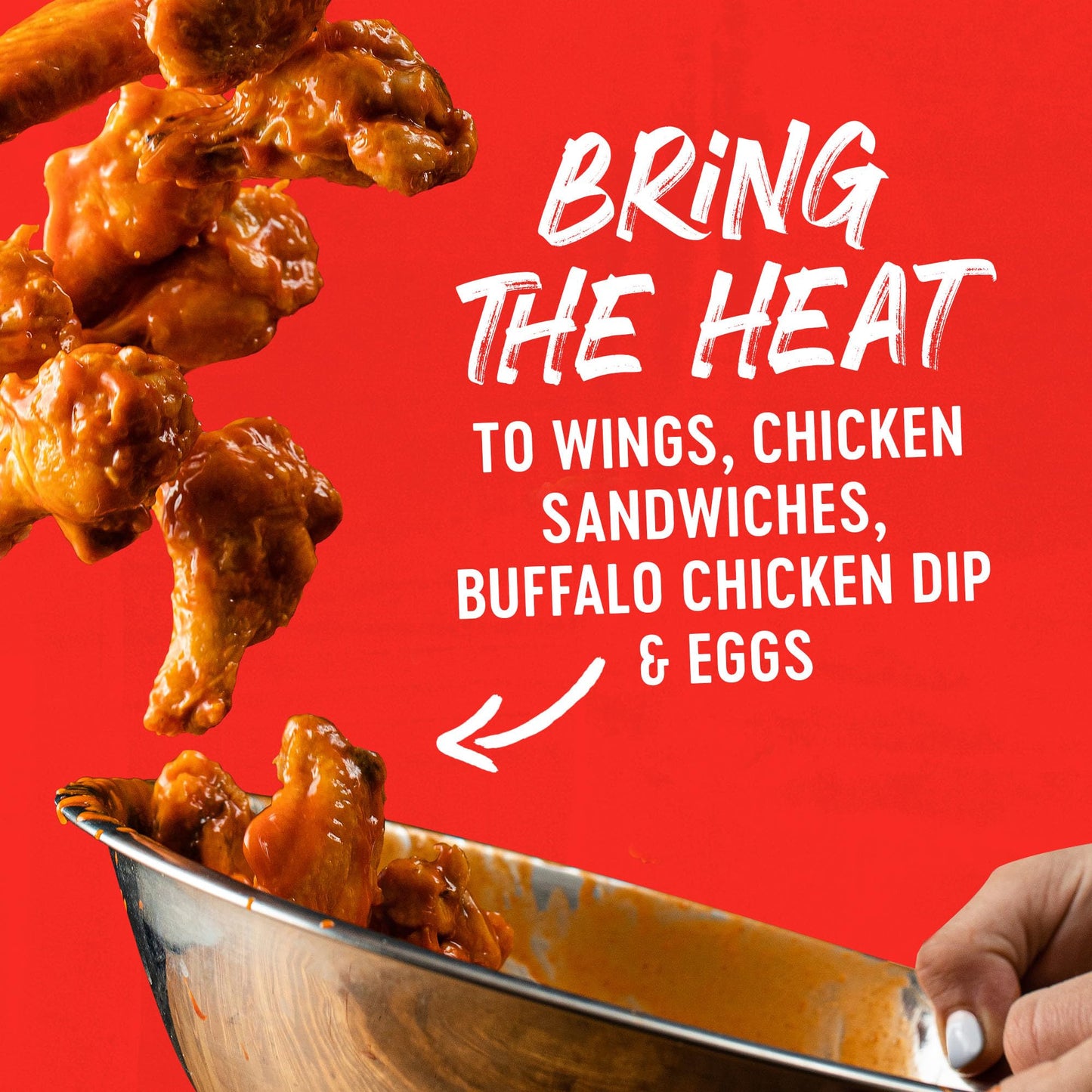 Frank's RedHot Hot Sauce, Original, Made with Cayenne Peppers, Ready-To-Use, Shake or Pour Over Chicken Wings, Sandwiches, Pizza, and More