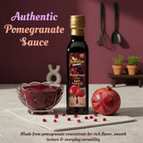 Golden Pomegranate Sauce Molasses - No Sugar Added - Non GMO, Gluten Free & Vegan - 100% Natural Pomegranate Syrup for Drinks, Salads & Toppings