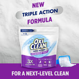 OxiClean Triple Action Odor Blasters Odor and Stain Remover Powder, Use with Detergent, Eliminates Tough Odors and Removes Stains, Color Safe