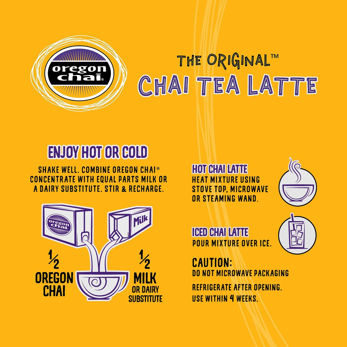 Oregon Chai Organic Vanilla Chai Tea Lattte Concentrate, 32 Ounce - 6 per case.