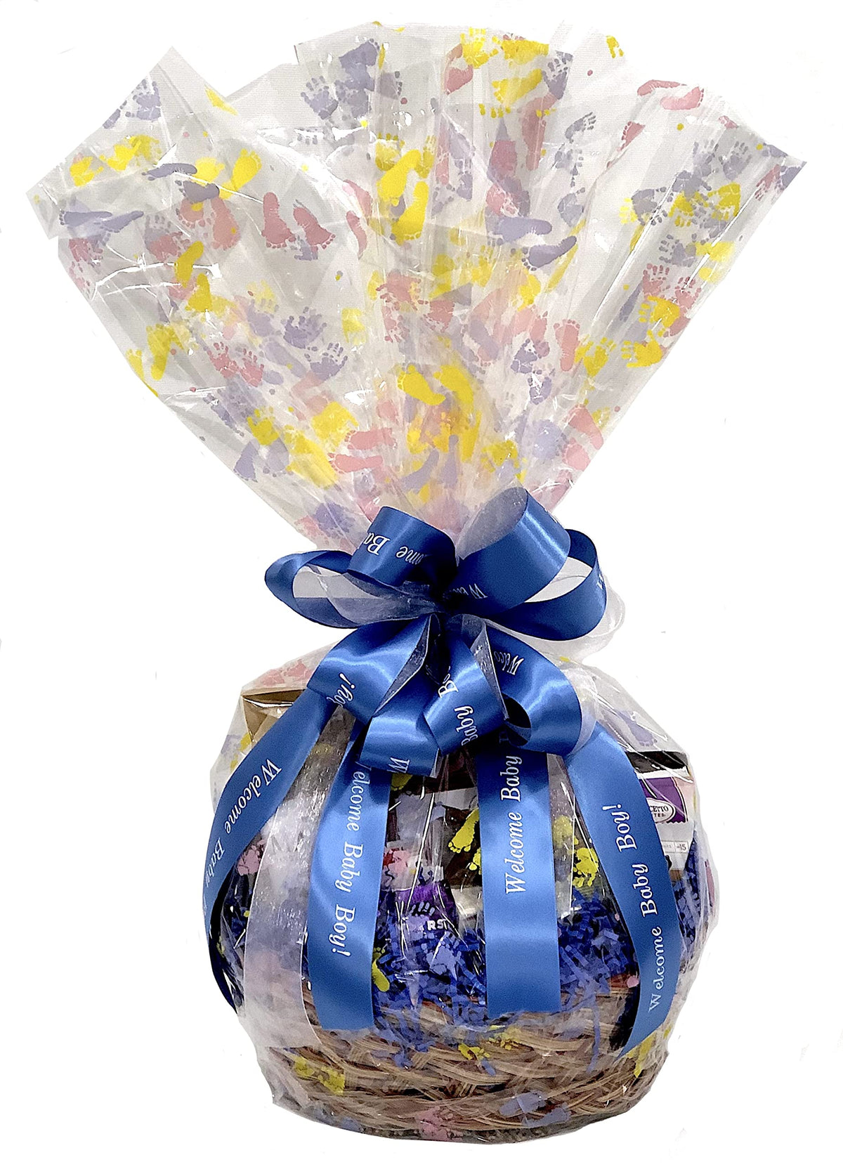 Hand-Crafted 38 Piece customizable chocolate gift basket of gourmet chocolates, cookies, and crunches. Tasty treats selected for businesses, clients