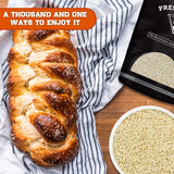 Sesame Seeds, Hulled, Blanched, Delectable, Yummy, Rich, Flavorful, Delicious, Nutty Flavor, Super Baking Useful, High Nutrition, Packed in a 2 lbs