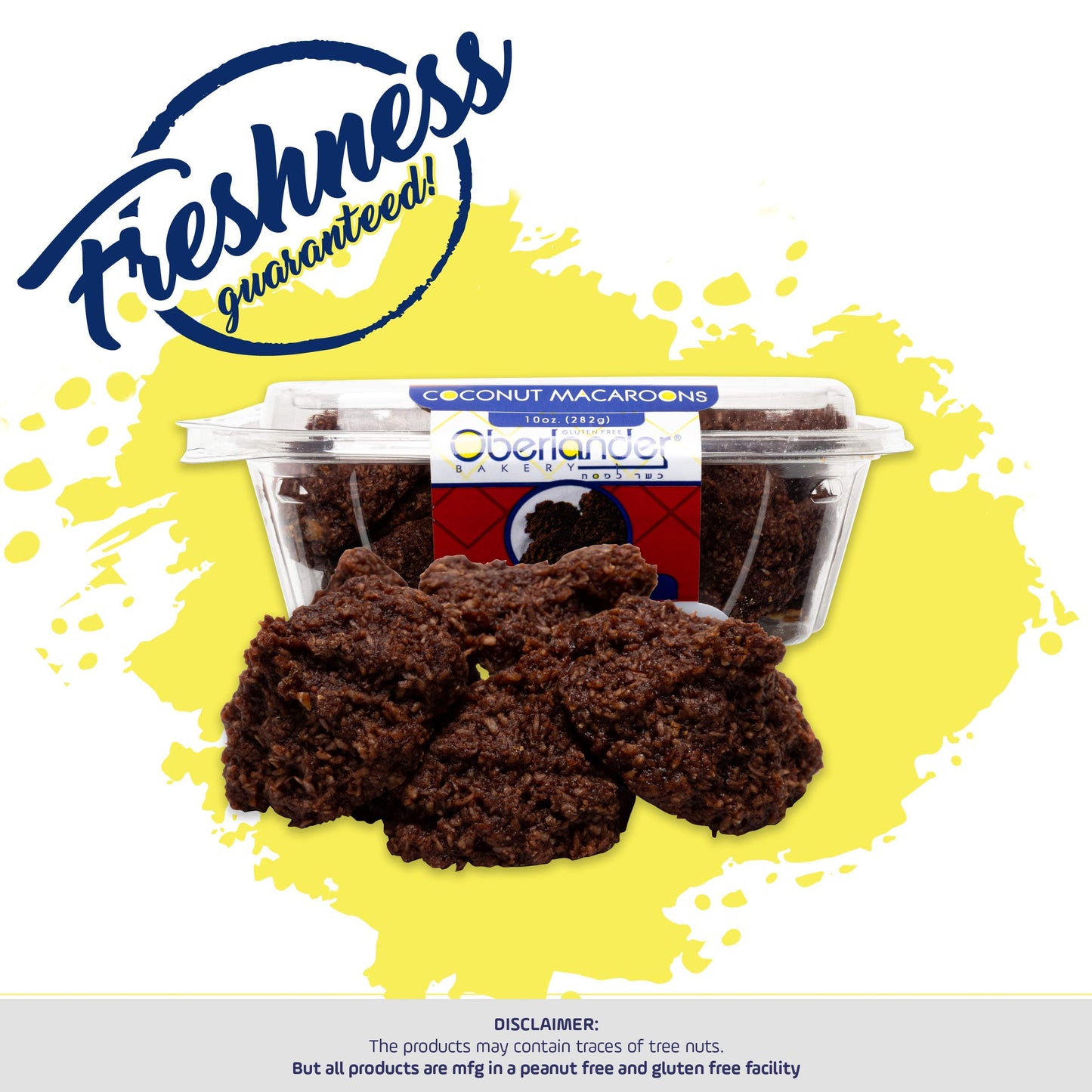 Oberlander Gluten Free Chocolate Coconut Macaroons | Tasty Sweet Cake Cookie Contains No Gluten, Soy, Dairy, Lactose, Starch or Trans Fat | Certified