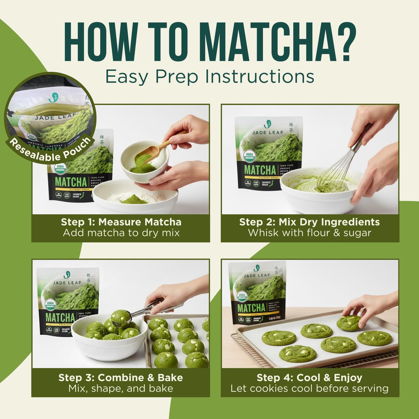 Jade Leaf Matcha Organic Culinary Grade Matcha Powder - Japanese Green tea for Baking, Smoothies, Lattes, and Skin Care, 30g / 1.06 Ounce (Pack of 1)