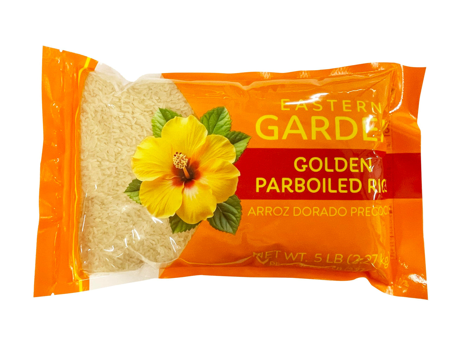 Eastern Garden Golden Parboiled Rice, 5 lb - Premium Rice from Thailand, Fluffy and Non-Sticky Long Grain, Naturally Nutrient-Retaining Wholesome Alternative