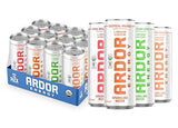 ARDOR ENERGY Sparkling Water with 100mg Natural Caffeine & 200mg L-Theanine from Organic Green Tea for Smooth Energy & Focus | Healthy Energy Drink |