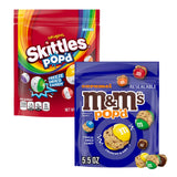 ASSORTIT X SKITTLES & M&M’S COLLAB Freeze Dried Candy 2 Pack Crunchy Airy Skittles POPD and M&M’s POP’d Caramel Snack Assortment 5.5 oz Bags