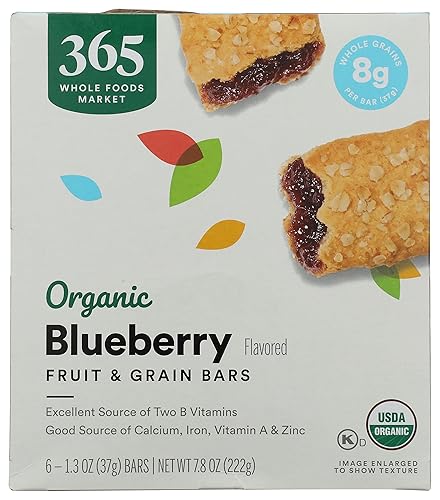 365 by Whole Foods Market, Organic Blueberry Cereal Bar 6 Count, 7.8 Ounce