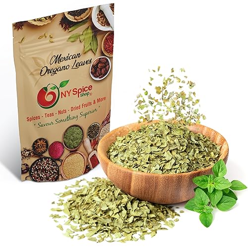 NY Spice Shop Mexican Leaves Dried Oregano Bulk - 1 Pound Oregano Dried Leaf - Fresh Oregano Seasoning - Oregano Leaves - Dry Oregano for Pizza, Soup