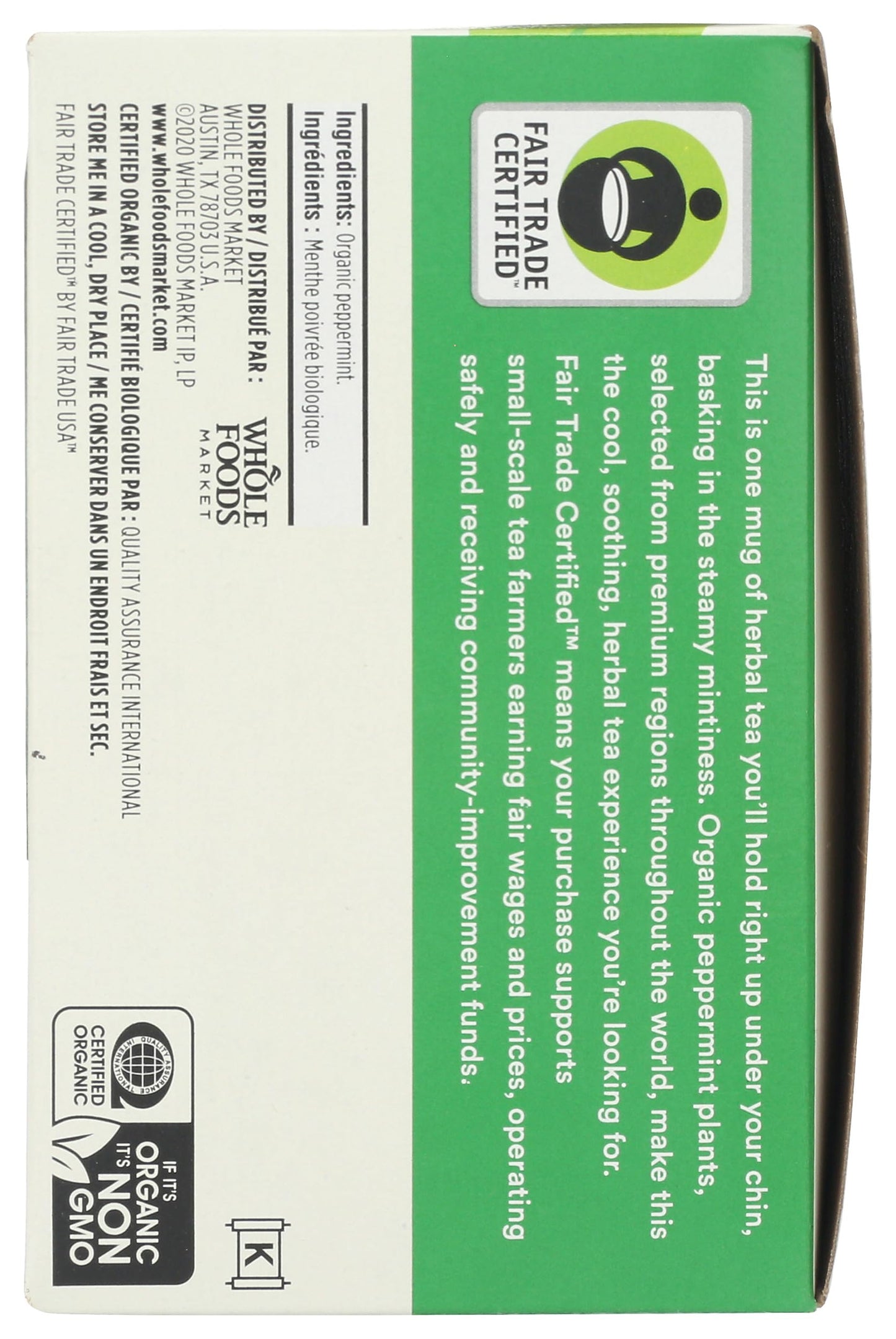 365 Everyday Value, Organic Peppermint Tea (40 Bags), 1.9 Ounce (pack of 12)