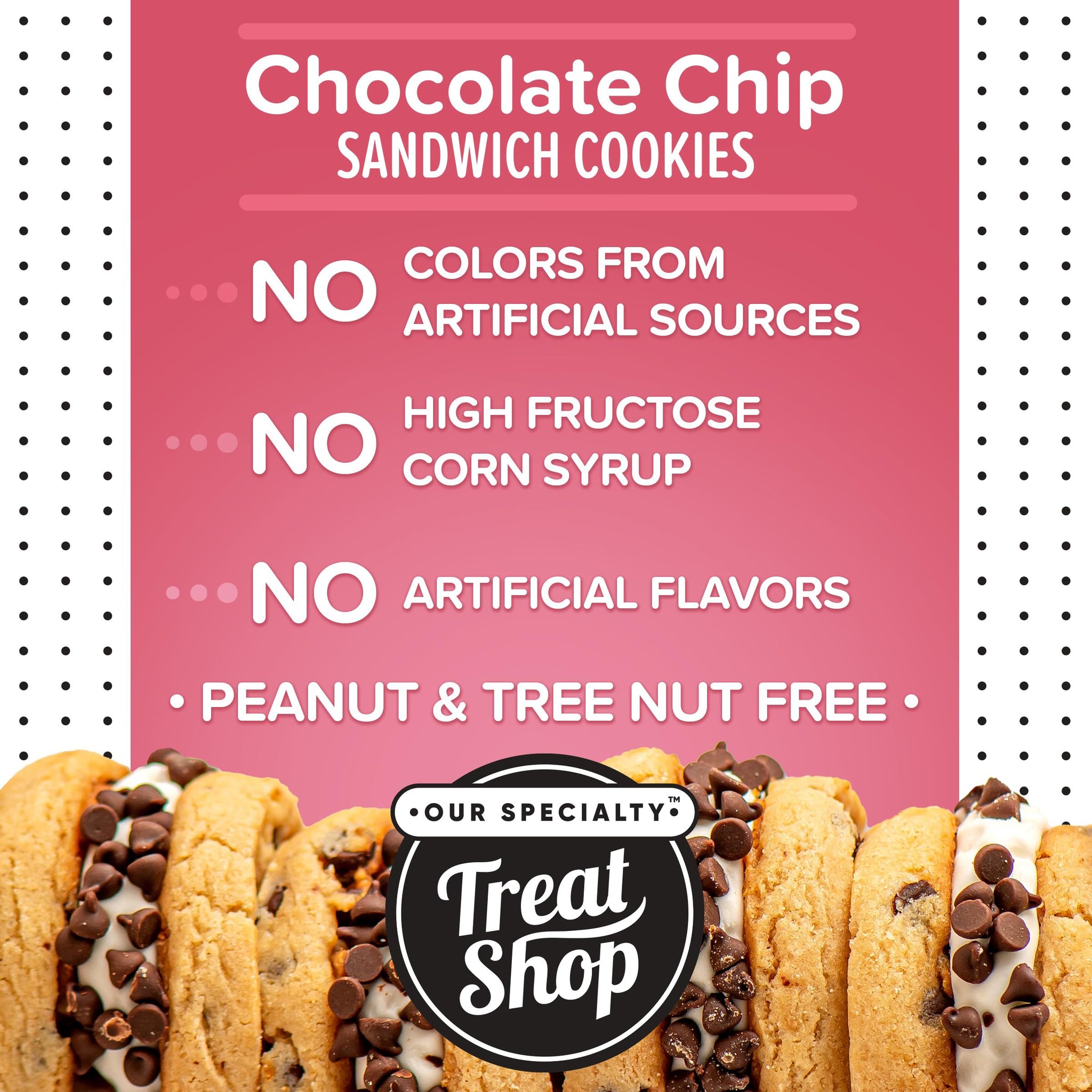 Our Specialty Chocolate Chip Cookies, Sandwich Cookies with Vanilla Icing, 6 Count Frozen