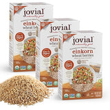 Jovial Einkorn 100% Organic Wheat Berries - Einkorn Berries, Organic Farro, High Protein, Non-GMO, USDA Certified, Lower Carb, Whole Grain, Product of Italy - 16 Oz, 3 Pack