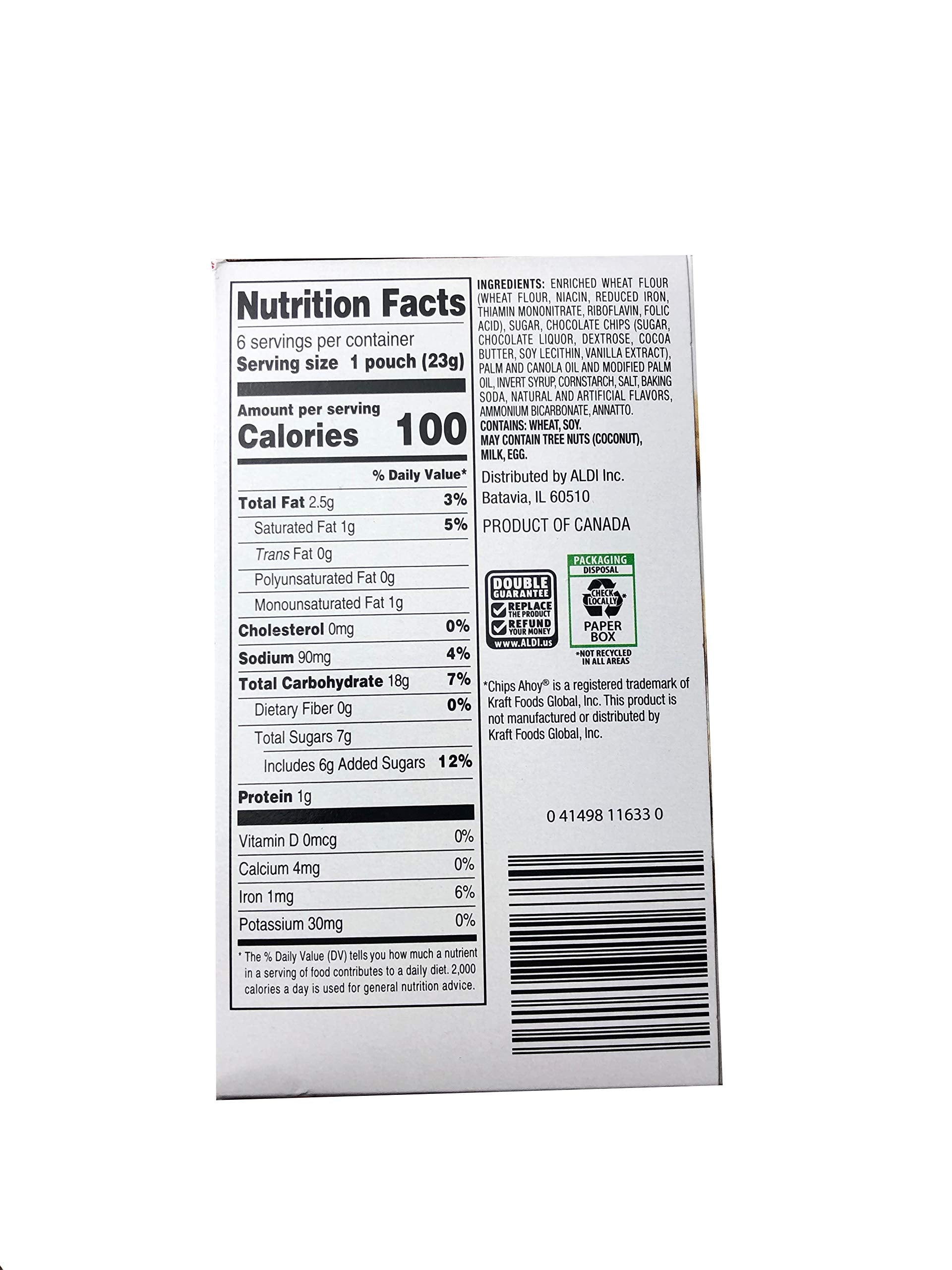 Fit and Active 100 Calorie Snack Pack (Chocolate Chips)