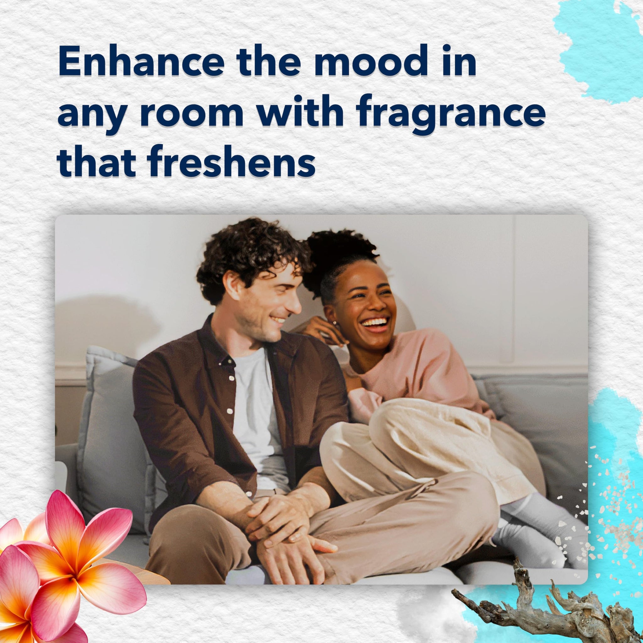 Glade PlugIns Refills Air Freshener, Aqua Waves and Sky & Sea Salt, Scented and Essential Oils for Home and Bathroom, 0.67 Fl Oz, 5 Count
