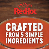 Frank's RedHot Hot Sauce, Original, Made with Cayenne Peppers, Ready-To-Use, Shake or Pour Over Chicken Wings, Sandwiches, Pizza, and More for the