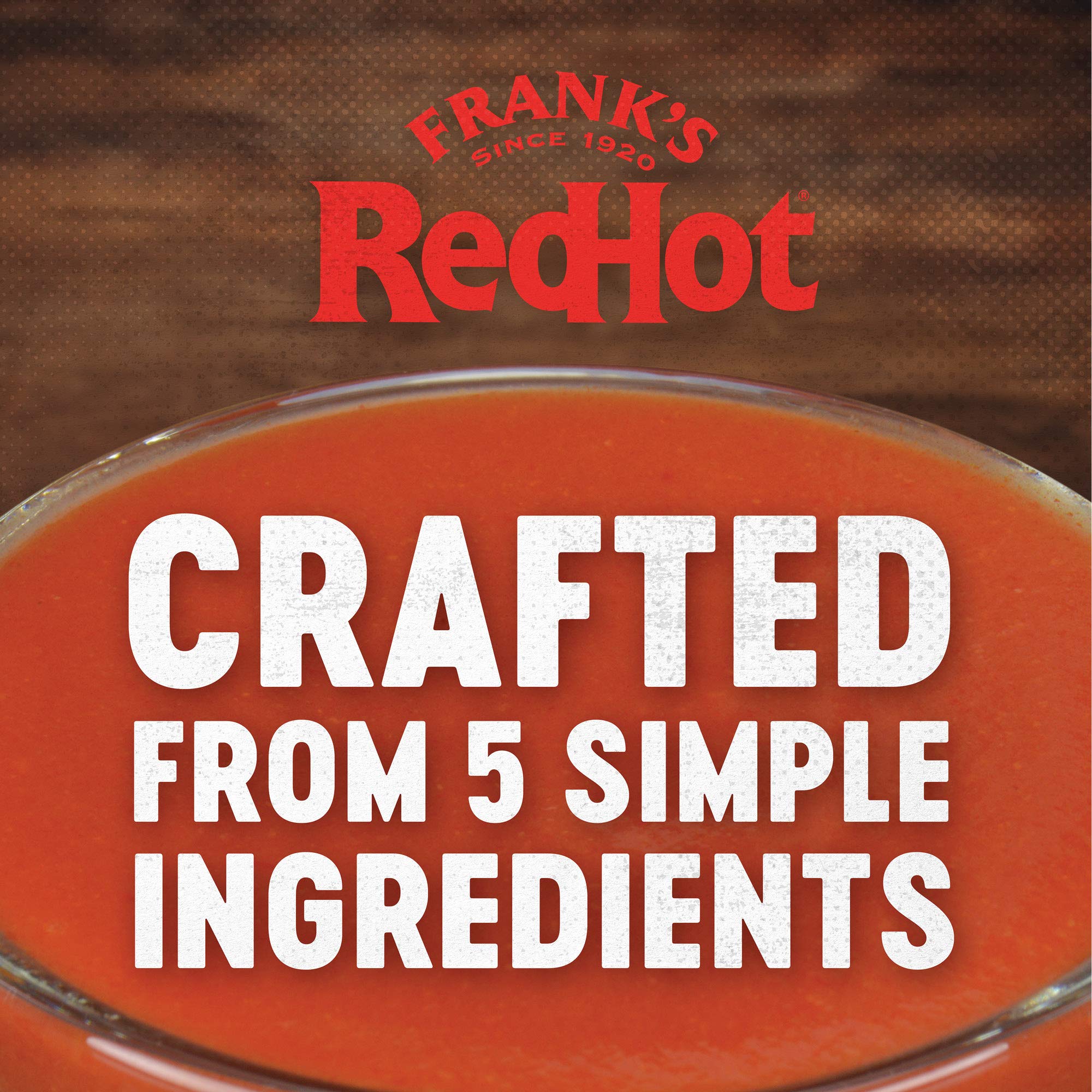 Frank's RedHot Hot Sauce, Original, Made with Cayenne Peppers, Ready-To-Use, Shake or Pour Over Chicken Wings, Sandwiches, Pizza, and More for the