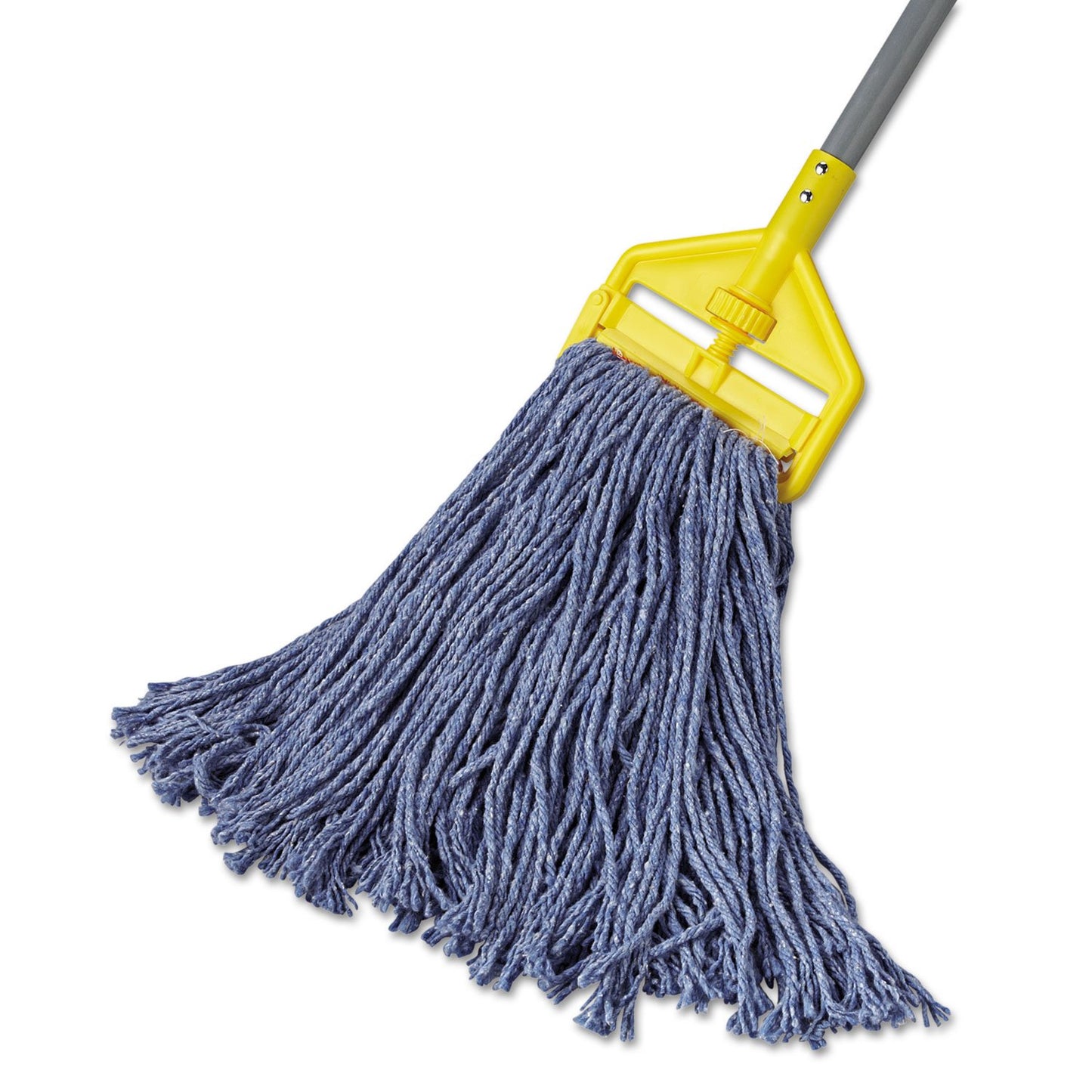 Rubbermaid Commercial F51612BLUCT Cotton/Synthetic Cut-End Blend Mop Head, 16oz, 1" Band, Blue (Case of 12)