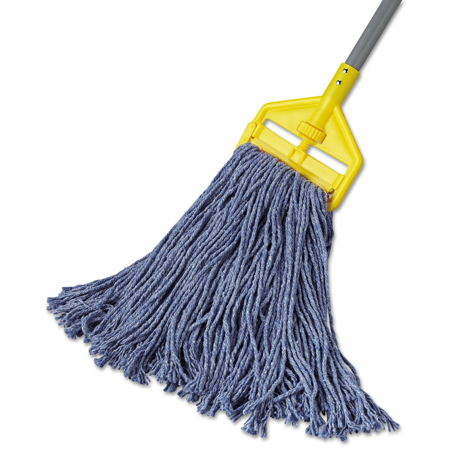 Rubbermaid Commercial F51612BLUCT Cotton/Synthetic Cut-End Blend Mop Head, 16oz, 1" Band, Blue (Case of 12)