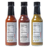 Sauce Leopard Mild and Medium Hot Sauce Variety 3-Pack - The Crimson Drip, Bird Blood, The Emerald Slime - Small Batch Gift Set, 5 Fl Oz Each