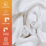 Arkwright Premium T-Shirt Rags Bulk, 5 lb Bag, Cotton Cleaning Towels, Low Lint Knit Wiping Cloths for Paint, Stain, Grease, Shop and Auto Use, Quick