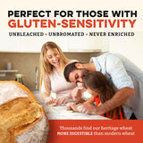 Sunrise Flour Mill Heritage Organic White Flour | USDA Organic All Purpose Flour Unbleached - Non-GMO, Kosher, Grown Without Glyphosate, High Protein