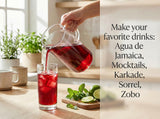 Zeeza Hibiscus Tea, 1LB, Organic Hibiscus Flowers from Egypt - Cut & Sifted - Loose Leaf Tea - Ideal for Agua Fresca, Iced Tea, & Karkadé