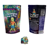 The Original Bag of Poo®, Zombie Poo (Watermelon Flavor Cotton Candy) Novelty Poop Gag Gift. Free sticker inside.
