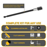 SCRUBIT Drill Brush Attachment Set - Power Scrubber Tile and Grout Tool - Use for Kitchen, Shower, Bathtub and Floor Surface - All Purpose Household