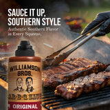 Williamson Bros - Original Southern BBQ Sauce | Made with 16 Spices, Gluten-Free, No High Fructose Corn Syrup, 15.5 oz