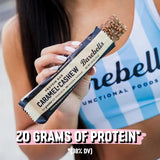 Barebells Protein Bars Caramel Cashew - 12 Count, Pack of 2 - Protein Snacks with 20g of High Protein - Chocolate Protein Bar with 1g of Total Sugars