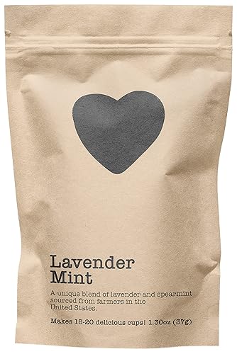 Lavender Mint, 15-20 Servings, Eco-Conscious Zip Pouch, Caffeine Free, Pure Loose Leaf Tea Grown in America, 1.30 Ounce (Small)