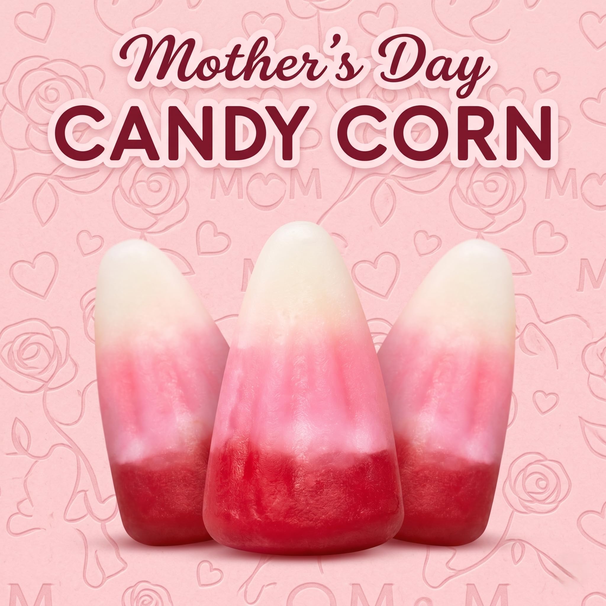Mother's Day Candy Corn Bulk, 1lbs Pack of Mellowcreme Mother's Day Candy, Ideal White, Red and Pink Candy Corn for Parties, School Events and Treats
