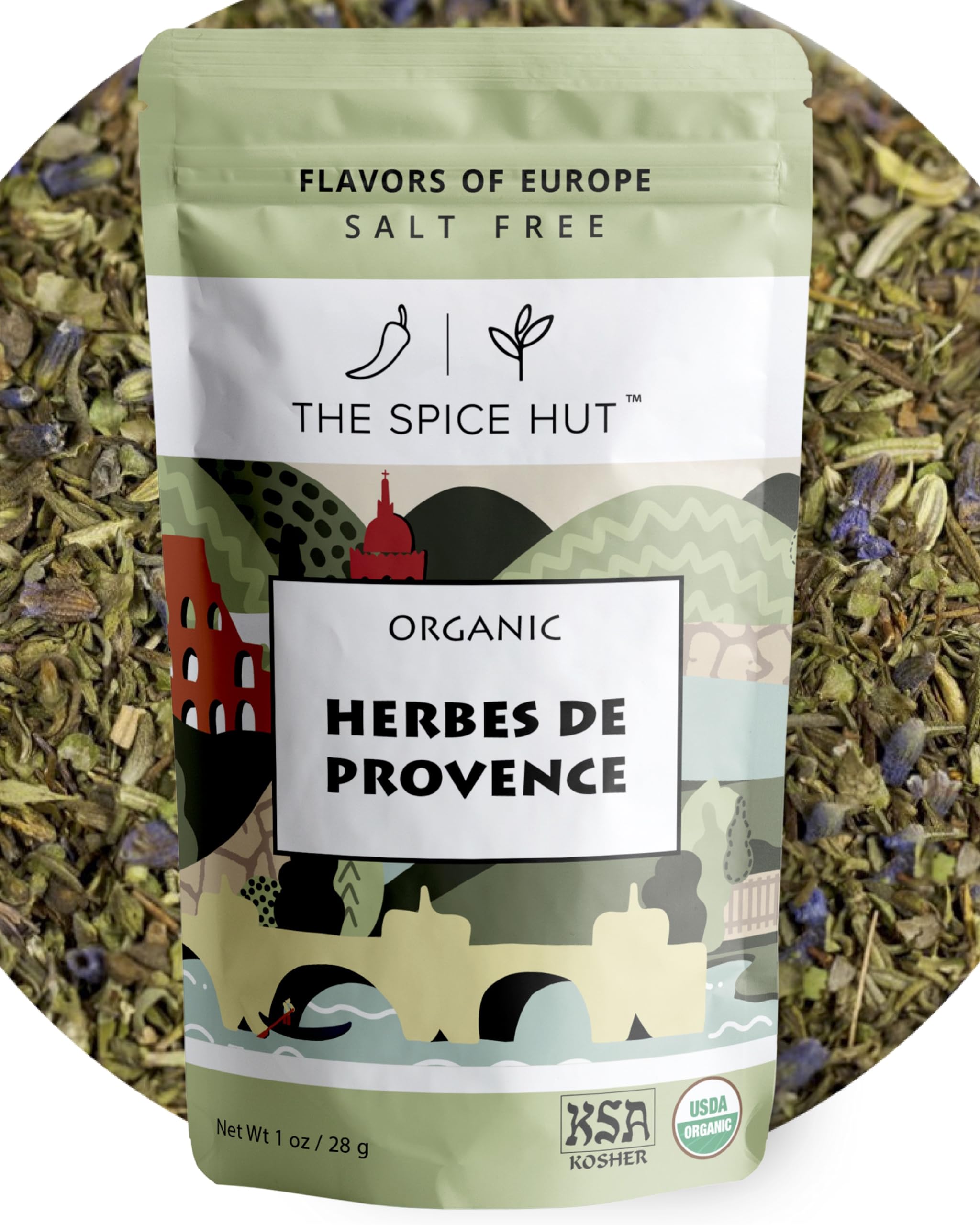 Spice Hut - Organic Herbes De Provence Seasoning Mix with Lavender, Salt Free, Authentic Provencal Blend- French Herbs de Provence Spice for Cooking